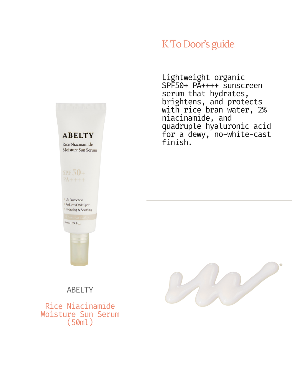 RICE NIACINEAMIDE MOISTURE SUN SERUM (50ml)