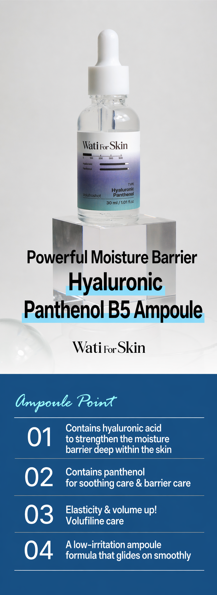 Ampoule Volufroshot à l'Acide Hyaluronique, Panthénol B5