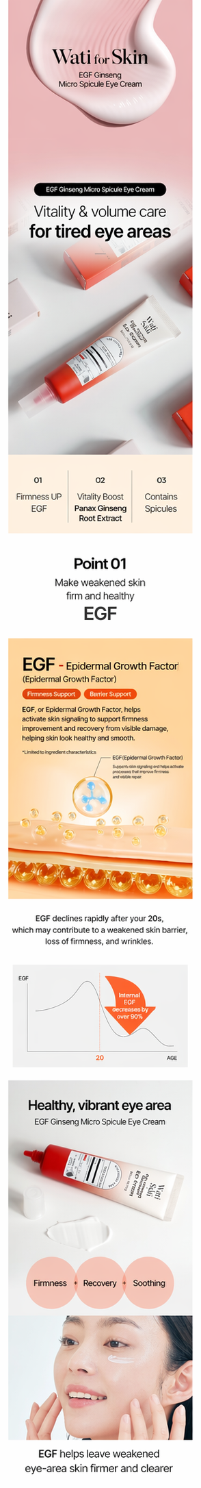Crème Contour des Yeux EGF Ginseng Micro Spiculet