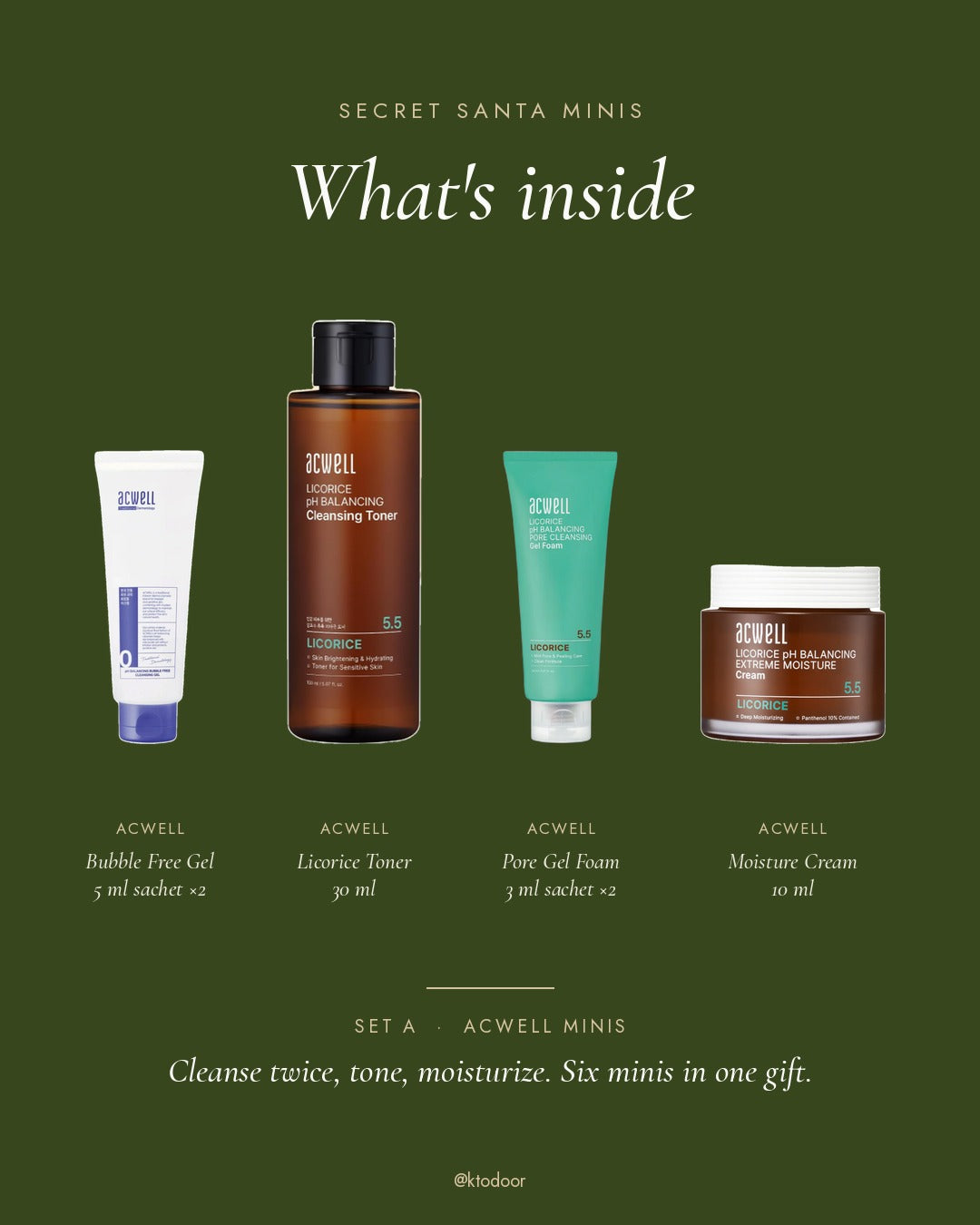 Secret Santa Minis Set A, what's inside