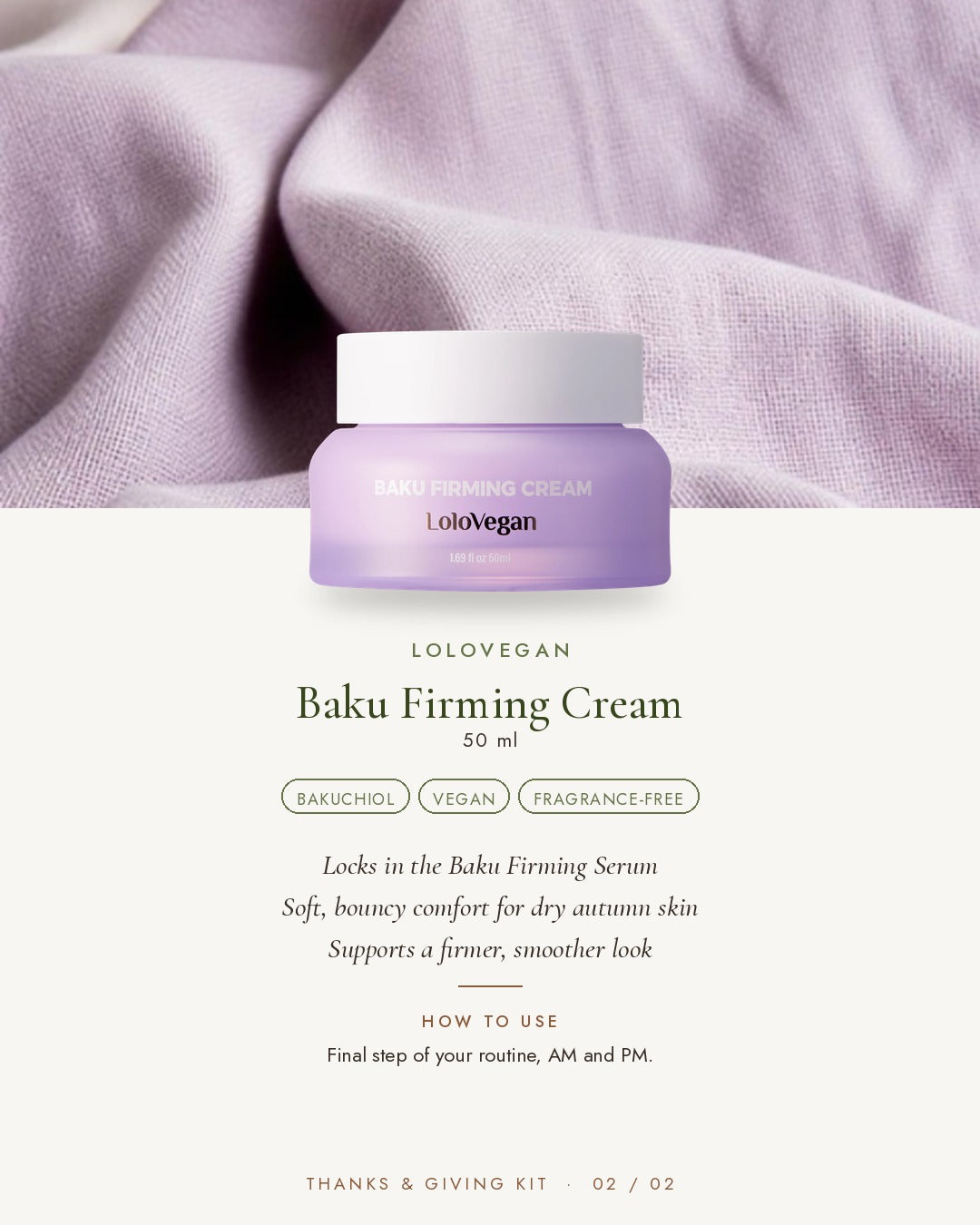 LOLOVEGAN Baku Firming Cream