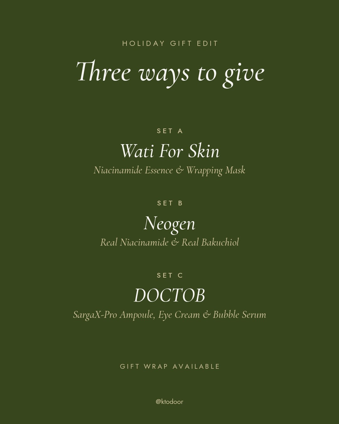 Holiday Gift Edit, three ways to give