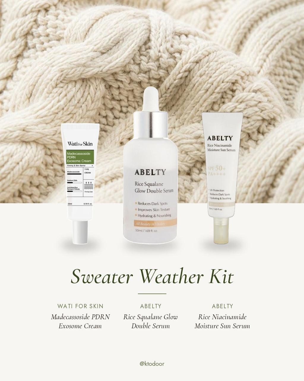 Sweater Weather Kit on cable knit