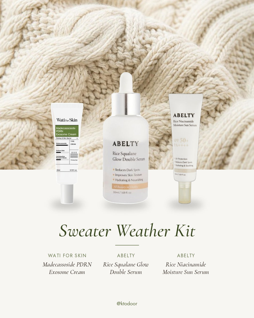 Sweater Weather Kit on cable knit