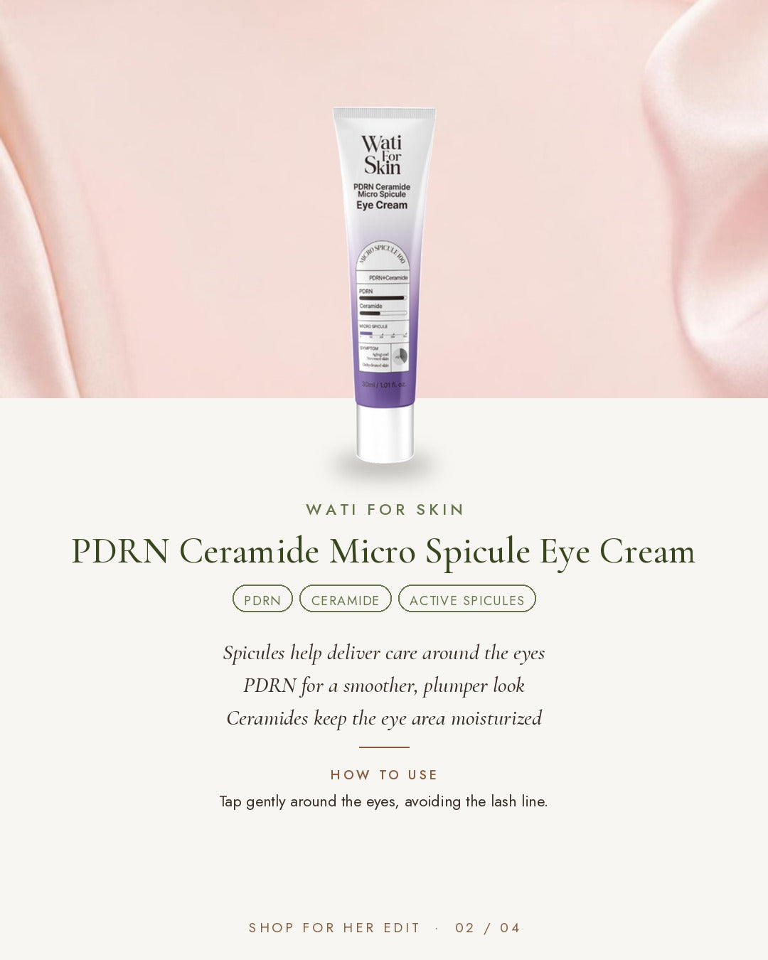 WATI FOR SKIN PDRN Ceramide Micro Spicule Eye Cream