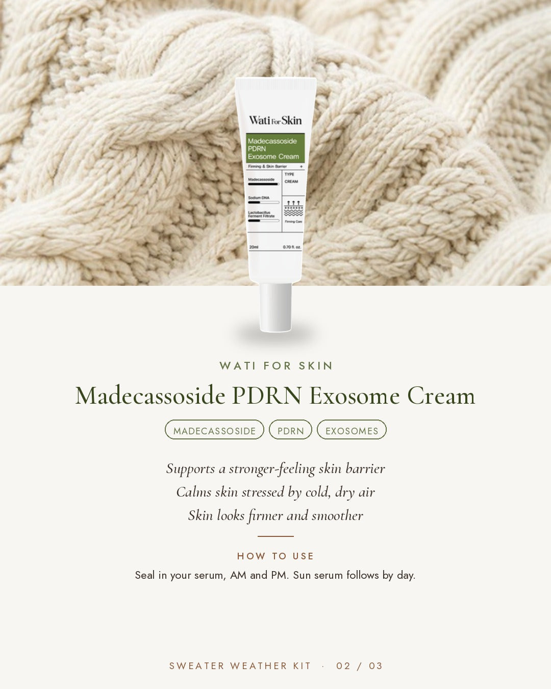 WATI FOR SKIN Madecassoside PDRN Exosome Cream