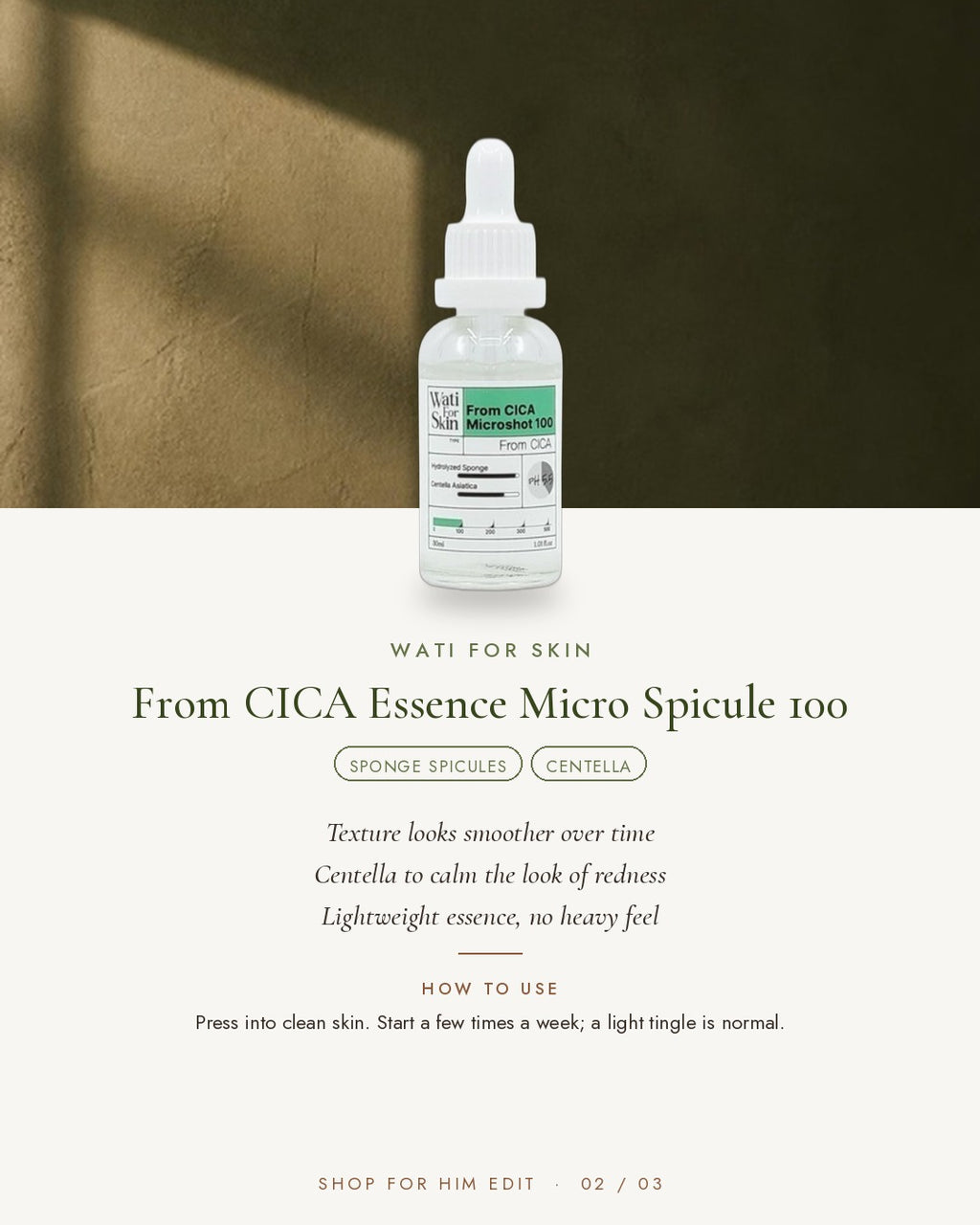WATI FOR SKIN From CICA Essence Micro Spicule 100